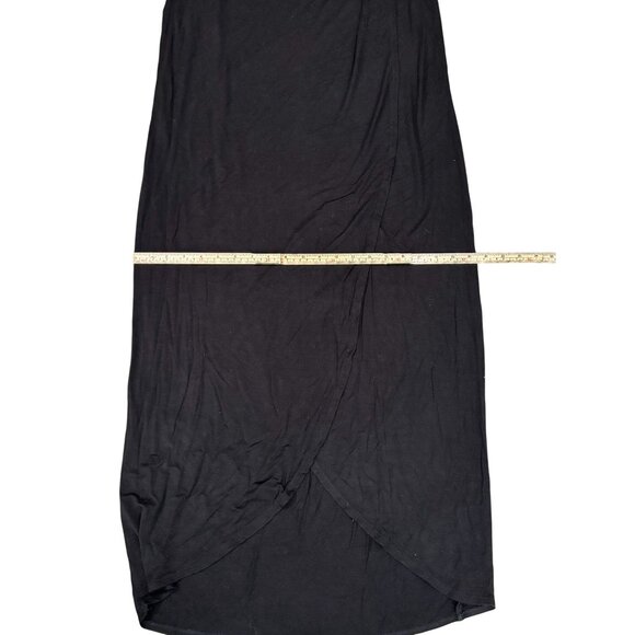 Joe Fresh Black Sleeveless Wrap Midi Dress M Rayon & Spandex - Picture 8 of 8